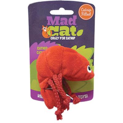 Mad Cat Pouncin' Prawn Cat Toy, .04 LB, Red / Black