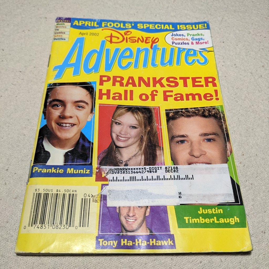 Disney Other | Disney Adventures 2002 Magazine Prankster Hall Of Fame April Fools Special Issue | Color: Blue/Yellow | Size: Magazine
