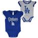 Newborn & Infant Royal/Heathered Gray Los Angeles Dodgers Scream Shout Two-Pack Bodysuit Set