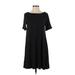 Ann Taylor LOFT Casual Dress - A-Line: Black Print Dresses - Women's Size X-Small