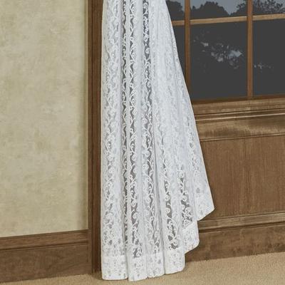Damask Lace Curtain Panel, 54 x 84, White