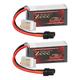 Zeee Premium Series 4S Lipo Battery 14.8V 100C 650mAh FPV Batteries with XT30 Plug for Racing Drone Quadcopter Helicopter Airplane RC Boat RC Car RC Models(2 Pack)