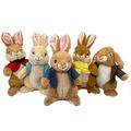 Peter Rabbit 2 - Peter Rabbit and Friends Cuddly Toy Various Plush Rabbits 22 cm Original Plush Rabbit Plush Toy Cinema Film 2021 - A Rabbit Makes You From Acker, (Set of 5 - Rabbits) (7407D)