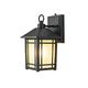 MINGRT Vintage Outdoor Wall Lamp with Motion Sensor, E27 Wall Light Black Metal with Glass Lampshade Waterproof Wall Lights Outdoor Retro Style Outdoor Wall Lighting Fixtures for Patio Garden Villa