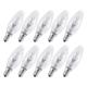 10x OSRAM Classic Eco Superstar 46W (=60W) Dimmable Candle SES E14 Halogen Energy Saving Light Bulbs, Small Edison Screw Cap, 64543 B, Dimmable Lamps, 700 Lumen, Mains 240V