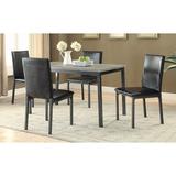 BSD National Supplies Willow Transitional Design Two-Tone 5-Piece Dining Set Wood/Upholstered/Metal in Brown/Gray | 30 H x 30 W x 48 D in | Wayfair