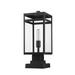 Trent Austin Design® Sylmar Black 1 -Light Hardwired Pier Mount Light Metal/Steel in Black/Gray | 19.5 H x 7.5 W x 7.5 D in | Wayfair