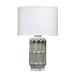 Orren Ellis Siger 28" White/Gray Table Lamp Porcelain/Fabric in Gray/White | 28 H x 16.5 W x 16.5 D in | Wayfair 0F50C966FD764D1E8EBA32EC01769DE4