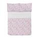 East Urban Home Microfiber Reversible Coverlet/Bedspread Set Microfiber in Pink/White/Yellow | Queen Bedspread + 2 Shams | Wayfair