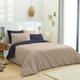 Univers Decor - Pack complet 6 pièces Lin/Marine housse de couette pour lit 160 x 200 cm 100% coton