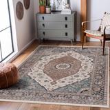 Baychester 2' x 2'11" Traditional Updated Traditional Farmhouse Cream/Denim/Dusty Pink/Ivory/Light Gray/Light Sage/Medium Brown/Pale Blue Area Rug - Hauteloom