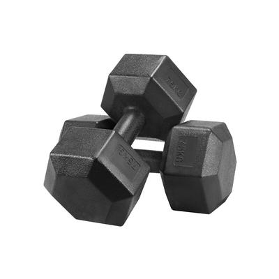 2 X7.5kg Dumbbell Weight Set,Home Gym Fitness Dumbbell Set Weight Loss Muscle Building,Black