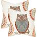 SAFAVIEH Percy Grey 22-inch Square Throw Pillows (Set of 2)