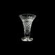 Vintage American Brilliant Style Lead Crystal Diamond Cut Glass Medium Size Posy Footed Vase Pedestal Flower Arranger Wedding Decor
