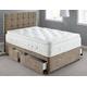 King Size DIVAN BED - BED Base With Headboard -Floorstanding Bed - Royal Headboard - Stylish Storage Drawers - Cubed Headboard Bed Suede Bed