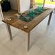 Handcrafted Farmhouse Dining Table with Square Legs - Repurposed Timber - Bespoke Sizes