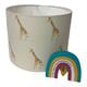 Safari lampshade in dunelm safari fabric nursery lampshade with safari theme light shade for kids Giraffe lamp shade for children