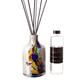 Reed Diffuser Mouth Blown Glass Open Cylinder Apothecary Design in Grey Multicoloured