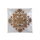 Dolly Gold Sequin Embellished White Satin Pillow Cushion Cover, Hand Made