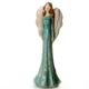 Turquoise Ceramic Angel Statue Large Table Standing Contemporary Ceramic Ornament in Clean and Simple Lines