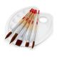 Royal Talens Paint Brush and Palette Set - 5 Pony Hair Brushes and 1 Paint Palette with Thumb Hole