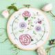 Rose Garden Embroidery Kit - Beginner Embroidery Kit - Botanical Embroidery Kit - Rose Embroidery Kit - Easy Embroidery Pattern - Modern Kit