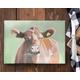 Dairy Cow Chopping board - Jersey cow -Farmhouse Kitchen Decor - glass work surface saver - Chopping board -Kitchen items