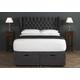 Nice Plush Velvet Storage Ottoman Bed - Hand Crafted Small Double King Grey Bed - New Home Gift- Royal Bed Foot Lift Storage