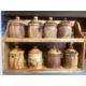Natural olive wood spices rack with 8jars / Handmade jars