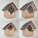 4 x Bird House Nesting boxes tradition apex style set Robins Wrens Blue Tits Great Tits House Sparrows