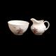 Vintage Royal Doulton Fine Bone Translucent China Tumbling Leaves White Grey Beige Creamer Milk Jug Sugar Bowl Set