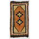 Antique Gabbeh Wool Rug with Two Geometric Medallions. 3.7x6.7 Ft, B3514