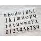 Lower case letters/numbers clear stamps, 36 Small letter/alphabet stamp, transparent silicone stamping set