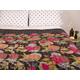 Cotton Indian Kantha Quilt/Blanket/Throw Single Double Kantha Quilt Fruit Print Floral Design Reversible Bed Decorative