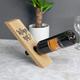Engraved Luxury Oak 'WINE NOT?' bottle holder - unique deep engraved gravity defying wine bottle holder