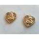 Gold Cherub Pendants Micro Pave Angel Charms 18K Gold Plated Heart Pendants Multicoloured Cubic Zirconia Cupid Pendants