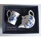 Blue Willow Pattern 2 cup teapot,with mug gift boxed in BLACK open box