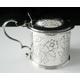 Silver Mustard Pot, Sterling, Large, Antique, English, Condiment, Tableware, Floral, Hallmarked London 1839, Henry Holland, REF:228E