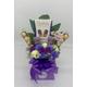 Chocolate Bouquet Mother's Day Ferrero Rocher & Guylian Stunning Silk Flowers with Yankee Candle Hamper Gift