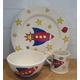 Childrens personalised Dinner Set - Rocket -Spaceship -Dinner Set - plate set - Birthday gift - Christmas gift- personalised - Easter gift
