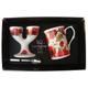 Poppy pattern Double eggcup with Egg Spoon and Bone China Mug Gift Boxed