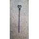 Heart Fire Poker 12mm - Fire Tools - Blacksmith Hand Forged - Heart Design Fire Iron - Made in Cumbria - Wood Burner - Fireplace Tools