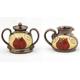 Ceramic Sugar Bowl and Creamer set - Handmade Sugar Box and Coffee Creamer- Tulip lovers gift- Art Ceramic set- Christmas gift