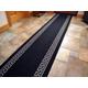 Black Greek Key Kitchen Entrance Mat Hallway Stairway Runner Living Room Rug