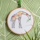 Giraffe Embroidery Kit - Embroidery Kit for Beginners - Animal Embroidery Kit - Nursery Embroidery Pattern - Easy Embroidery Kit