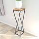 Handmade Metal, Wooden Bespoke Plant Stand Geometric, made from Oak and Steel adding Modern, Simple, Elegant Furniture Design to your Home.