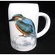 Vintage Hoya Japanese Porcelain Common Kingfisher Bird Mug or Cup - 1 pint large Curved Mug - Decorative Collectable japanese Bird Mug