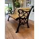 Fully Restored Cast Iron Garden Bench with Oiled Oak Slats