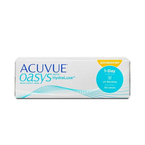 Johnson & Johnson Acuvue Oasys 1-Day for Astigmatism (30er Packung) Tageslinsen (-3 dpt, Zyl. -0,75, Achse 170 ° & BC 8.5) mit UV-Schutz