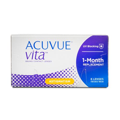 Johnson & Johnson Acuvue Vita for Astigmatism (6er Packung) Monatslinsen (-2 dpt, Zyl. -1,25, Achse 40 ° & BC 8.6) mit UV-Schutz